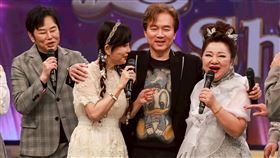 狄鶯（左2）、孫鵬上白冰冰、陽帆節目。（圖／民視提供）