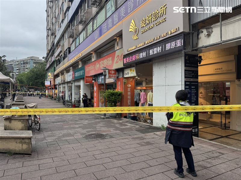 北市忠孝東路四段的中國信託銀行發生搶案，警方將林姓搶匪上銬逮捕。（圖／翻攝畫面）