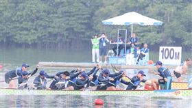 龍舟男子100公尺比賽畫面。（圖／奧會提供） 