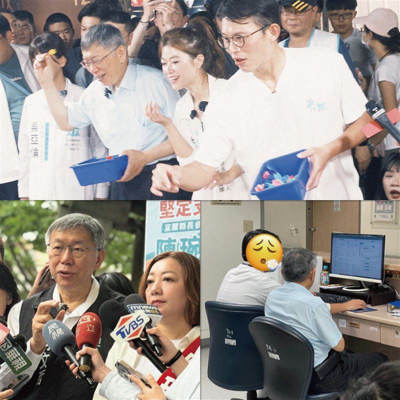 柯文哲再爆爭議，夜闖新光醫院要求醫護解釋病患病情。（圖／張育萌臉書）