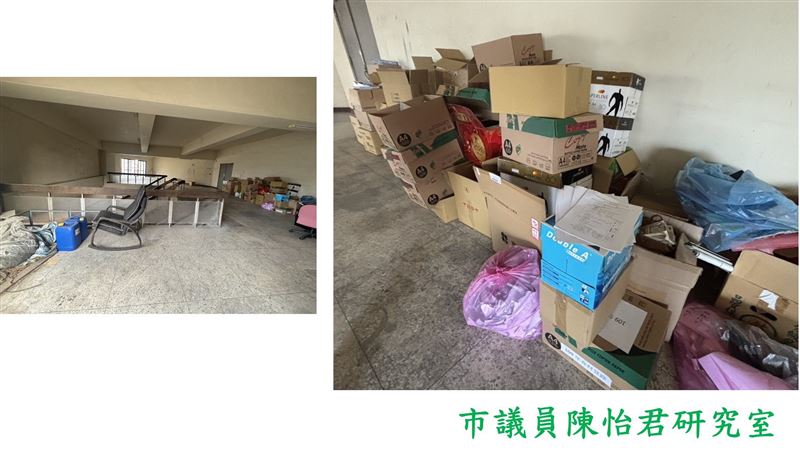 市場內公共空間，有些資料被堆置在地。（圖／翻攝自陳怡君臉書）