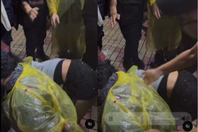 大甲媽回鑾爆衝突　正妹控遭警壓制炎上（圖／翻攝Threads)