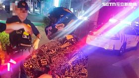 紅牌,重機,國道,南投服務區,誤闖,衝撞員警,國3（圖／翻攝畫面）