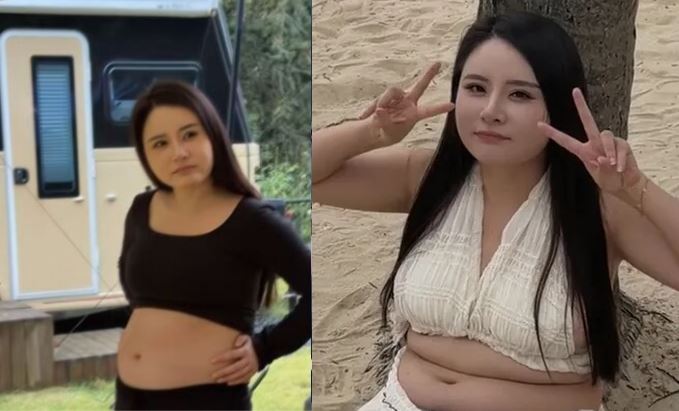 「桃子吃不飽」原本是棉花糖女孩，她分享瘦身的動力源自一句話。（圖／翻攝自抖音）