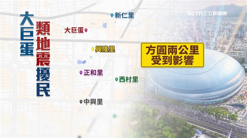 大巨蛋周遭或多或少都受到影響