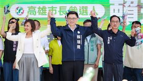 賴瑞隆小港後援會成立民進黨高雄市長參選人、立委賴瑞隆（前中）26日舉辦小港後援會成立大會，同黨立委邱議瑩（前左）等人到場助講。（賴瑞隆辦公室提供）中央社記者蔡孟妤傳真 115年4月26日