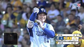 「成德大王」王苡丞被發現撞臉Joeman。（圖／翻攝自CPBLTV）