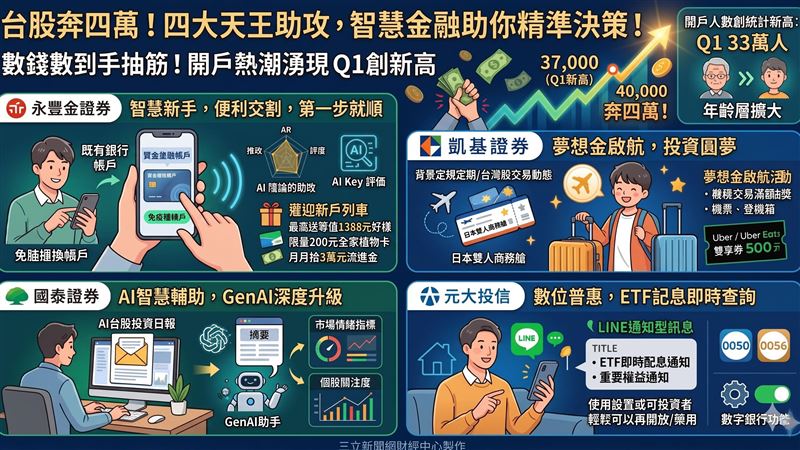 台股奔四萬！4大天王助攻！