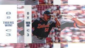 李灝宇開轟，老虎隊終場8比3贏球。（圖／取自Detroit Tigers X）