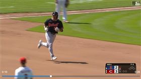 李灝宇代打敲出大聯盟生涯首轟。（圖／翻攝自MLB官網）