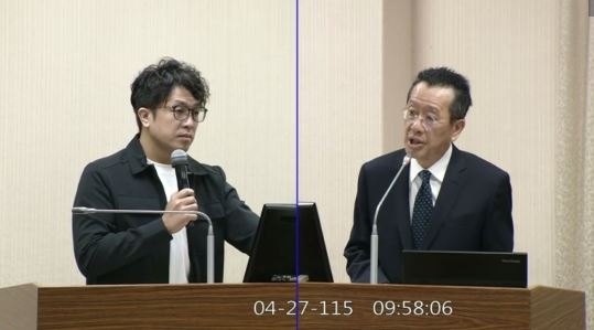 沈伯洋質詢國防部長顧立雄（圖／翻攝畫面）