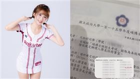樂天女孩沈珈妤錄取政大傳播學院在職專班。（圖／樂天桃猿球團提供）