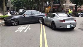 好貴的車禍！名車轉彎「切西瓜」逆撞跑車