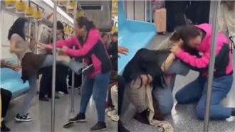 32歲女戰66歲婦！地鐵扯髮扭打畫面太震撼