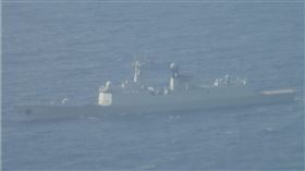 共軍驅逐艦、護衛艦今駛入澎湖海域。（圖／國防部提供）
