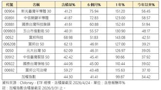 高含積碾壓大盤　這7檔年報酬狂飆逾100%