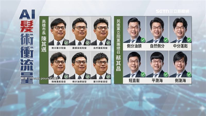 輸入指令AI就能依照臉型與五官比例快速配對出最適合的髮型