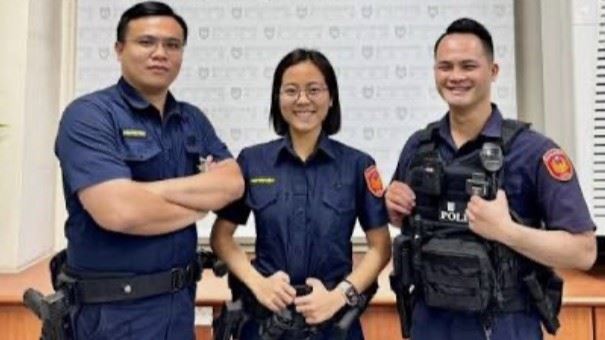 台南市第四分局育平派出所28歲女警員鄭詠心（中），今天（28日）休假騎車外出，遇車禍身亡。（圖／翻攝畫面）