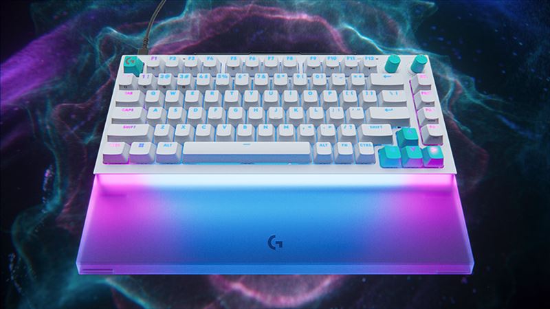 Logitech G同步推出全新專屬具透光性的鍵盤手托，打造華麗且極具穿透力的電競場景。（圖／品牌業者提供）