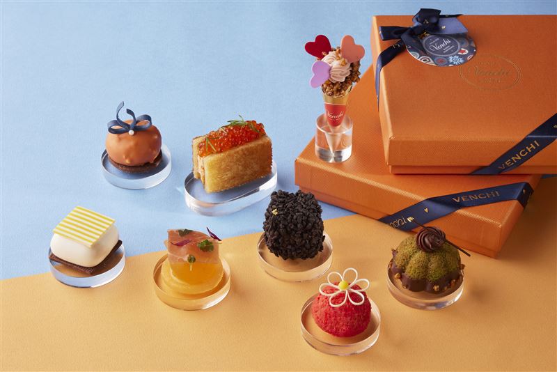 台北寒舍艾美酒店北緯二十五攜手Venchi，即日起至6月30日推出「甜美・義刻」主題下午茶。（圖／飯店旅宿業者提供）