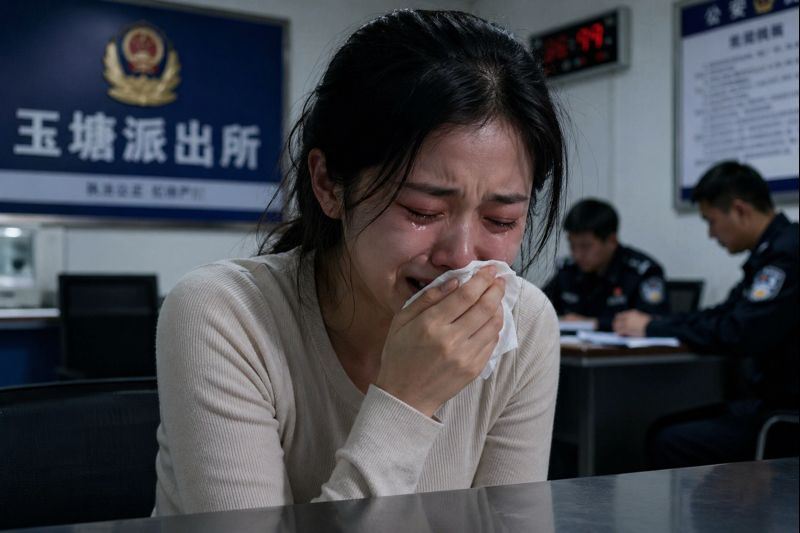 派出所執法惹議！近日一名深圳女子舉報違法吸菸竟反遭警方「裸檢」脫衣搜身，引起公憤。（保護被害人，圖中人物以AI生成示意）（圖／AI生成）