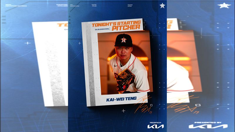 鄧愷威本季首度先發3局掉2分。（圖／翻攝自太空人推特）