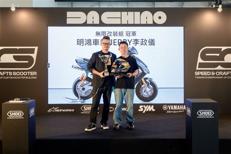 無限改裝組冠軍獎項，由明鴻車業李政儀以作品『J virus』勇奪初代王者殊榮。（圖／Rough Crafts提供）