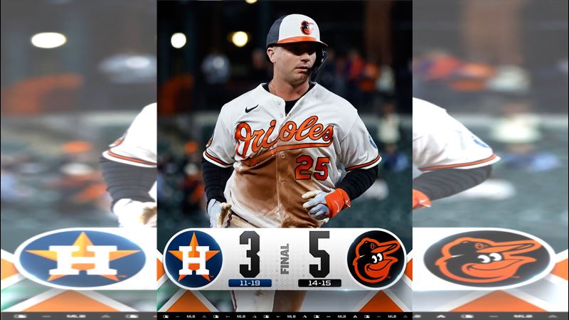 太空人3：5不敵金鶯。（圖／翻攝自MLB X）