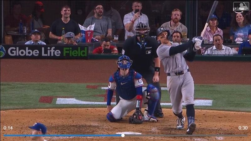 賈吉（Aaron Judge）敲出本季第12轟。（圖／翻攝自MLB官網）