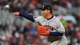 鄧愷威首度先發投3局丟2分。（圖／美聯社／達志影像）