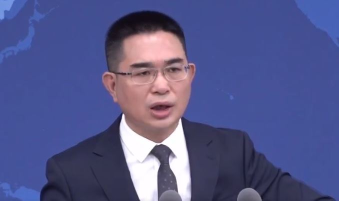 國台辦發言人陳斌華主持例行記者會（圖／翻攝畫面）