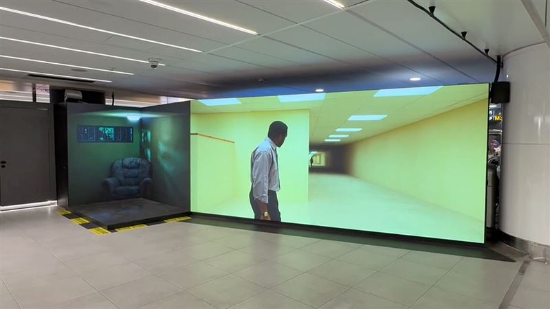 《後室》推出全球首創「裸視3D後室沉浸式體驗」，預計搶先在5月1日限時一天在台北捷運登場。（圖／采昌國際多媒體提供）