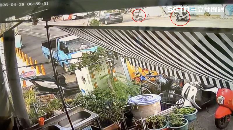 女警慘遭輾斃另一個角度監視器畫面曝光。（圖／翻攝畫面）