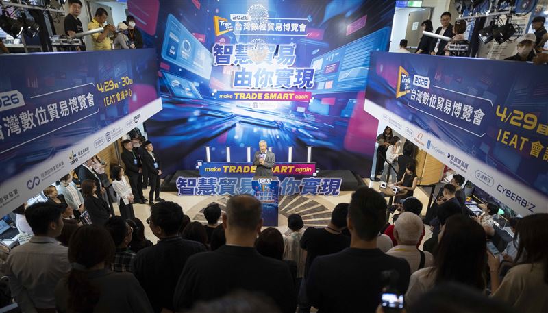 2026台灣數位貿易博覽會首日盛況空前，現場吸引眾多進出口業者齊聚交流，互動熱絡。（圖／主辦單位提供）