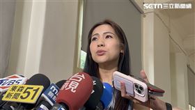 徐巧芯出席黨團大會後受訪。（圖／記者詹宜庭攝影）
