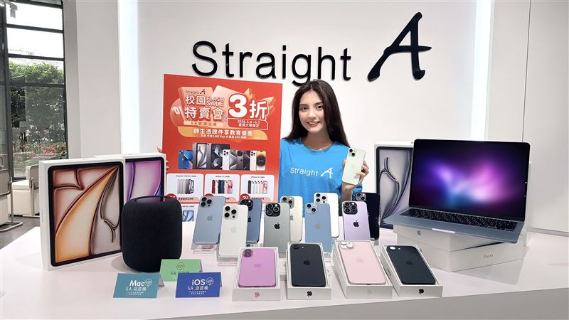 Straight A校園體驗中心推出校園限定認證機特賣會。（圖／品牌業者提供）