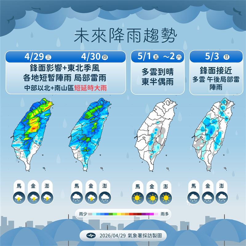 未來降雨趨勢。（圖／氣象署提供）