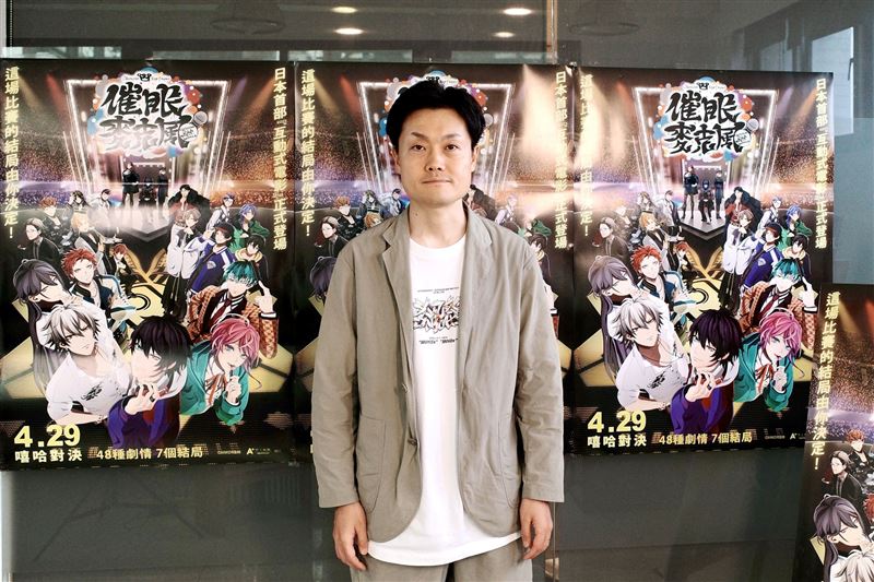 《催眠麥克風》製作人溝江力也（RIKIYA MIZOE）來台接受媒體訪問。（圖／甲上娛樂提供）