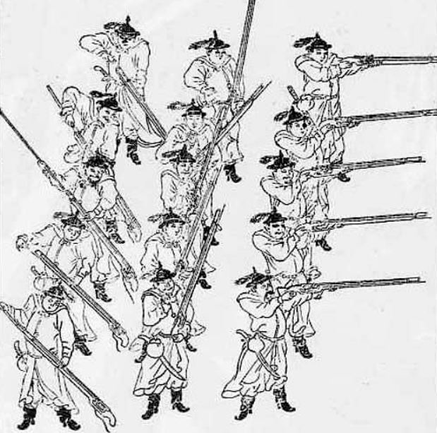 神機營是全球首個專業火器部隊，其「三排輪番射擊」戰術，比歐洲「西班牙方陣」早了一百多年。（圖／翻攝自百度百科）