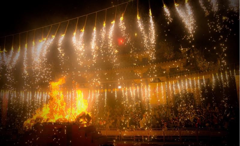 放火獅。（圖／翻攝自臺北大龍峒保安宮粉絲專頁）