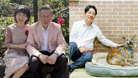 陳佩琪、柯文哲、賴清德、愛犬「斑斑」。（圖／翻攝自陳佩琪臉書、總統府提供）