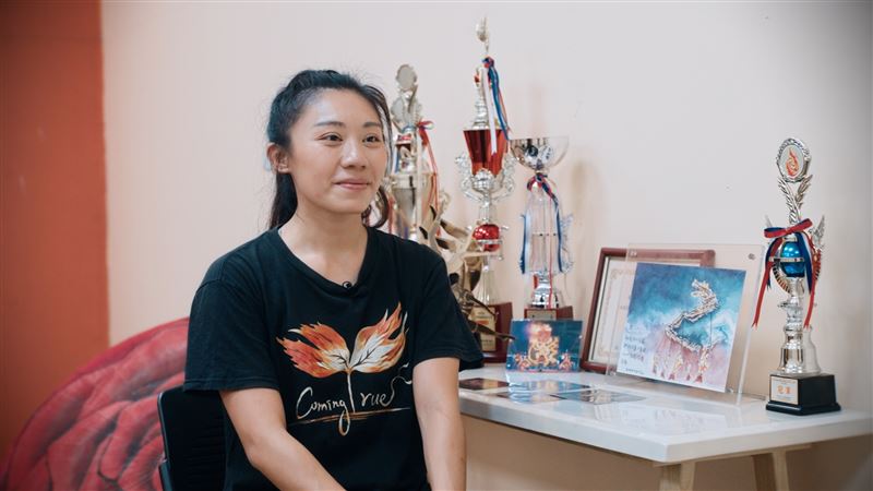 曾一度看不見未來、失去熱忱的楊立微，如今在國際舞台上與火發光，更被稱為「台灣之光」。（圖／記者戴華辰攝影）