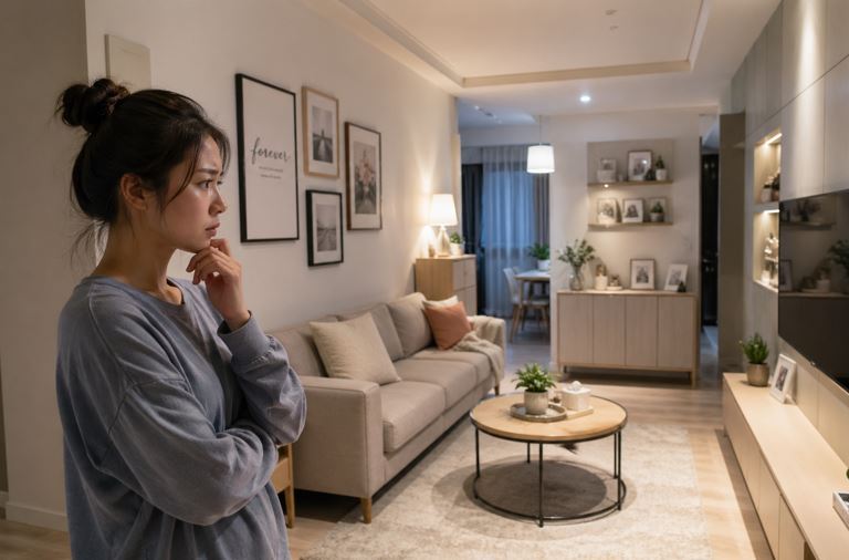 與男友同居，住進「男友前女友參與裝潢」的房子！她心生疙瘩求助網友，引起熱烈討論。（示意圖／AI生成）