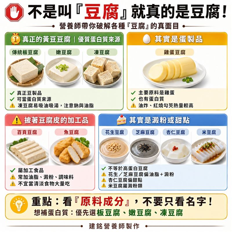 營養師1張圖破解豆腐真相。（圖／翻攝吃對營養所｜建銘營養師）