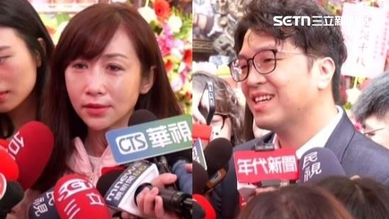 對於是否會合掛看板，許淑華表示，伯洋笑起來很可愛，「我說他是一匹可愛的馬」，希望讓大家耳目一新（組合圖／翻攝畫面）