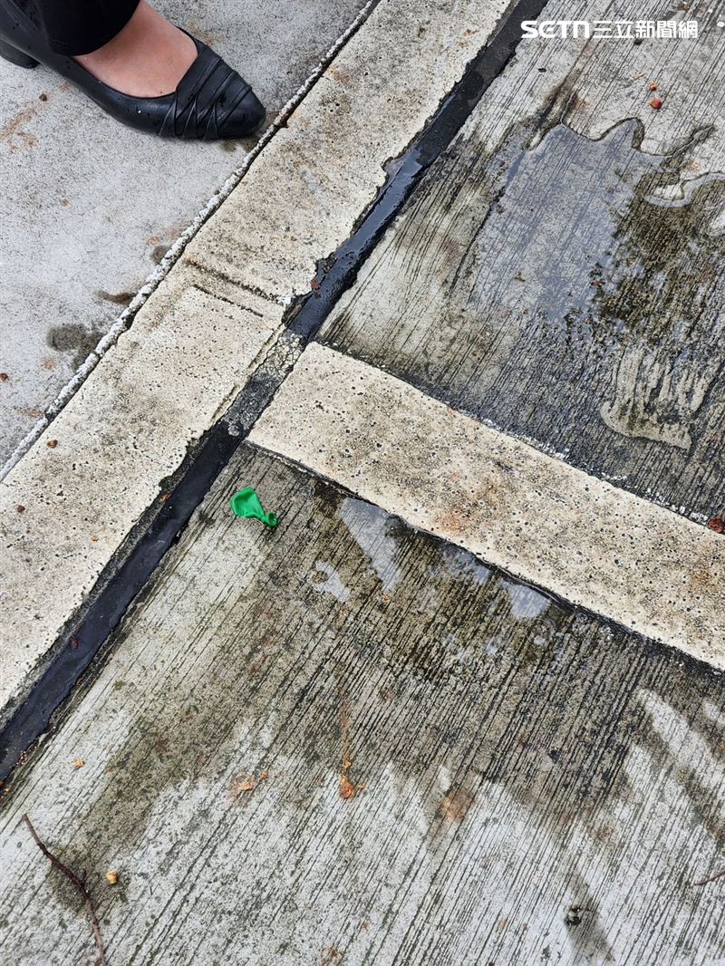 北市少年對台聯黨主席周倪安丟擲水球遭函送法辦。（圖／翻攝畫面）