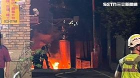 酒駕,台中,南區,機車,拖行,爆炸,火燒車,火警（圖／民眾提供）
