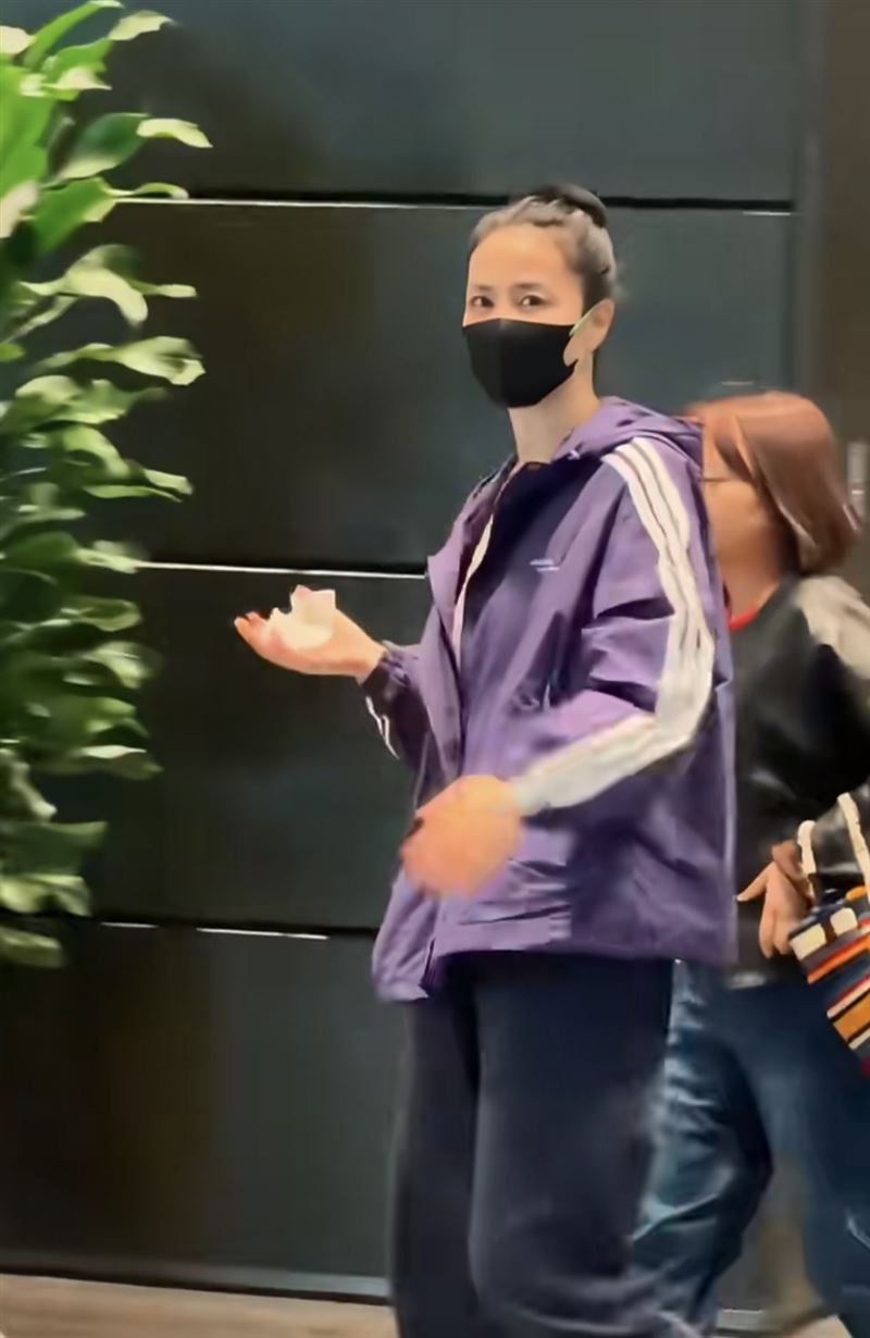 王菲素顏在機場被拍。（圖／翻攝自小紅書 娛樂大咖秀）