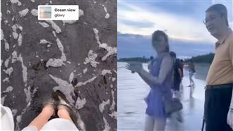 林逸欣海邊踏浪追憶亡父！幸福身影成絕響