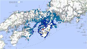 奈良5.7地震。（圖／日本氣象廳）
